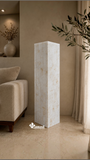 Lámpara de Piso Torre en Ónix Blanco de Tehuacán · 1 m x 30