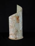Lámpara De piedra Onix Natural Espiral 42 Cm Altura