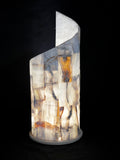 Lámpara De piedra Onix Natural Espiral 42 Cm Altura