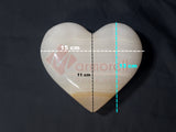 CORAZÓN DECORATIVO ÓNIX BLANCO TEHUACÁN 12X14 CM
