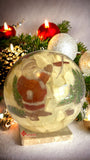 LIQUIDACION- ESFERA NAVIDEÑA CON DISEÑO DE SANTA 13 CM