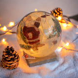 LIQUIDACION- ESFERA NAVIDEÑA CON DISEÑO DE SANTA 13 CM