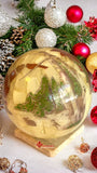 LIQUIDACION- ESFERA NAVIDEÑA CON DISEÑO DE SANTA 13 CM