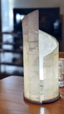 Lámpara De piedra Onix Natural Espiral 42 Cm Altura