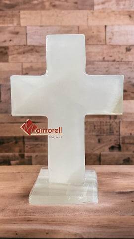 CRUZ DE ONIX BLANCO 10 CM DE ALTURA, MOD. EVA