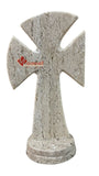 CRUZ EN MARMOL PIEDRA NATURAL 13.5 CM, DISEÑO LIZ