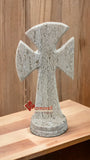 CRUZ EN MARMOL PIEDRA NATURAL 13.5 CM, DISEÑO LIZ