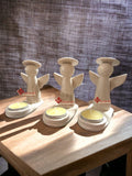 ÁNGEL DE MÁRMOL 11 CM DE ALTURA, PORTA VELA