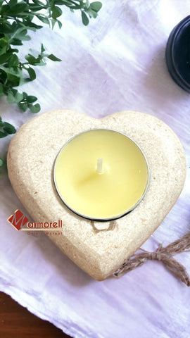PORTAVELA DE ONIX MODELO CORAZÓN OVAL