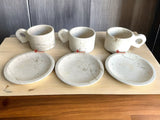 Juego De Taza Con Plato En Piedra Natural De Mármol Y Ónix