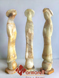 Virgen En Piedra Natural Ónix Y Mármol 25 cm
