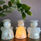 LÁMPARA ANGELITO DE PIEDRA ÓNIX NATURAL MOD: GREYS 20 CM