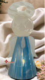 LÁMPARA ÁNGEL DE PIEDRA ÓNIX MOD CANDY 17 CM, TONO AZUL