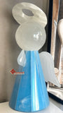 LÁMPARA ÁNGEL DE PIEDRA ÓNIX MOD CANDY 17 CM, TONO AZUL