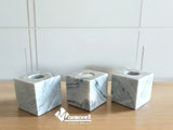 PORTAVELA CUBO DE MARMOL VEGO DE 8X8X8 CM