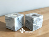 PORTAVELA CUBO DE MARMOL VEGO DE 8X8X8 CM