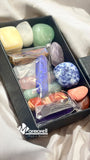 Kit Cuarzos, 14 Piedras Energéticas. Set Siete Chakras, de bolsillo
