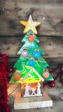 LAMPARA DISEÑO PINO NAVIDEÑO CON NACIMIENTO.