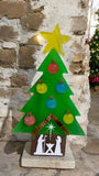 LAMPARA DISEÑO PINO NAVIDEÑO CON NACIMIENTO.