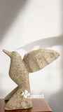SET DE 10 COLIBRÍ EN PIEDRA DE MÁRMOL NATURAL , RECUERDO, DECORACIÓN