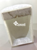 ARBOTANTE MEDIA CAÑA 30X20 MARQUETERIA DE ONIX 30X20 CON TAPA SUPERIOR E INFERIOR