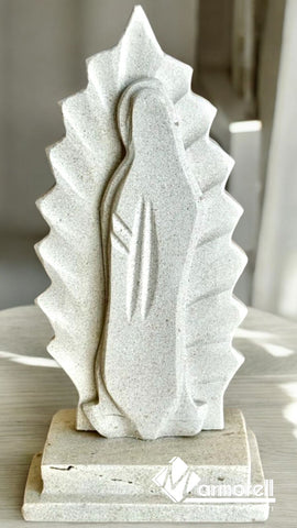 NUEVO! VIRGEN DE GUADALUPE EN MARMOL 18 CM, MOD. CONCHITA