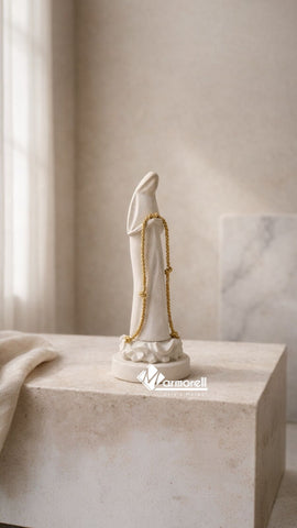 Virgen Desata nudos en mármol natural 23 cm
