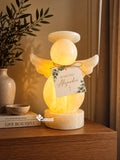 Lámpara Ángel “Gotita” de Ónix Natural | Luz Decorativa Artesanal | 12 cm