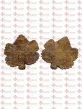 CHAROLA / DULCERO/ JABONERA MODELO HOJA MAPLE EN MÁRMOL Y ONIX