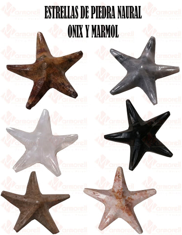 ESTRELLITAS EN MARMOL Y ONIX, TONOS SURTIDOS