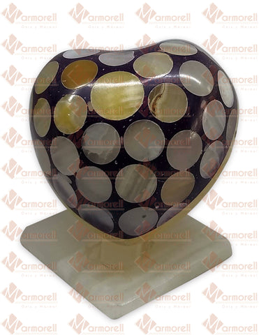 Lampara Mod. Corazón En Piedra Ónix, Morado
