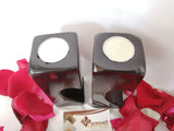 Porta velas Corazón Ónix Blanco Y Mármol Negro