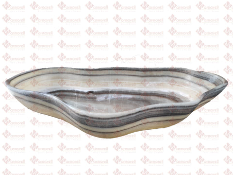 Bandeja De Piedra Natural De Onix Emperador 77x41.5x14 Cm.