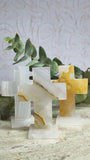 CRUZ DE ONIX BLANCO 10 CM DE ALTURA, MOD. EVA