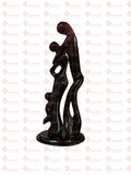 Escultura En Mármol Negro La Familia 25 Cm . Decoración