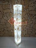 LÁMPARAS MOD. TORRE DE PIEDRA ÓNIX NATURAL 1.50 M DE ALTURA, 20X20, ENVIO GRATIS