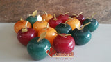 MANZANITA DE PIEDRA ÓNIX EN VARIOS COLORES, 4 CM DE ALTURA